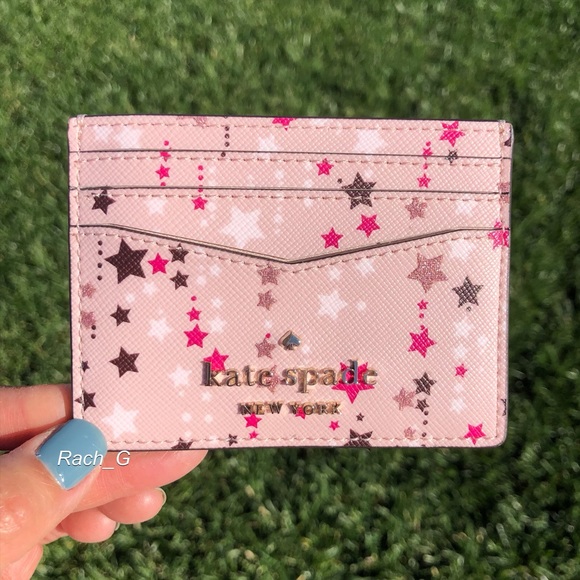 kate spade Accessories - Kate Spade Twinkle Printed Stars Small Slim Card Holder